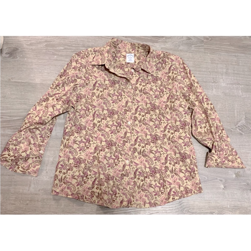 Brooks Brothers Pink Floral Button-Down Shirt